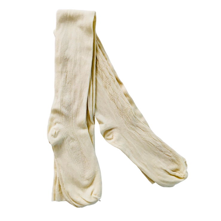 Regency Silk Openwork Stockings ~ Cream