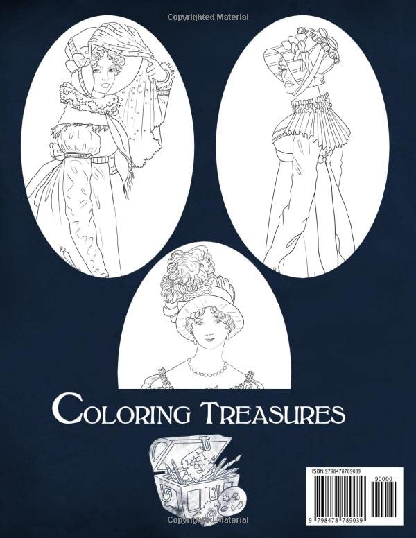 Adult Coloring Book, Regency Fashion 1810s: Fashion History of Early 1 –  Regency Marketplace
