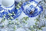 Spode Blue Italian Collection Dip Dishes Set of 3, Porcelain, Mini Bowl for Serving Sauces, Small Dipping Bowl, Dishwasher and Microwave Safe (Blue/White)